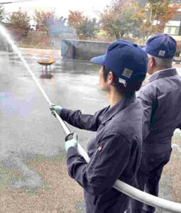 石川県津幡町 ヨシダセイコー 防災訓練 消火栓訓練