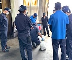 石川県津幡町 ヨシダセイコー 防災訓練 土嚢訓練