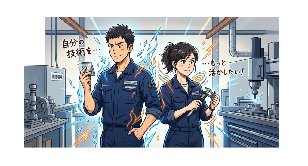 頑張る作業員　ヨシダセイコー